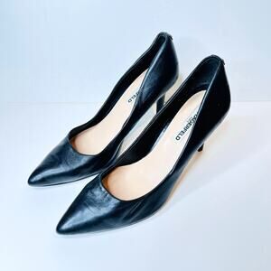 Karl Lagerfeld Leather Black Pumps Pointed Toe 9